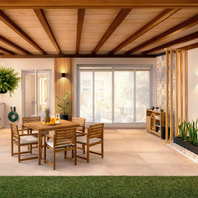 Terraza después de asesoría decoración interiores online - Moderatta Deco